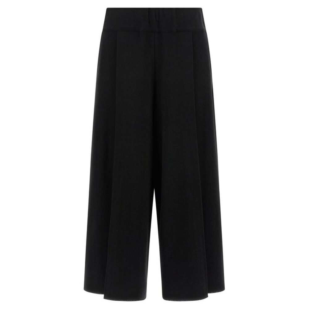 Issey Miyake Black Cotton Casual Women's Pants